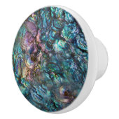 Regenboog Iridiscerende Abalone Zeeschelp Keramische Knop (Rechts)