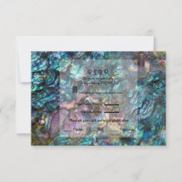 Regenboog Iridiscerende Abalone Zeeschelp RSVP ant Kaartje