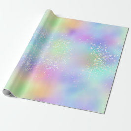 Regenboog Iridiscerende Folie en Holografische Gli Cadeaupapier