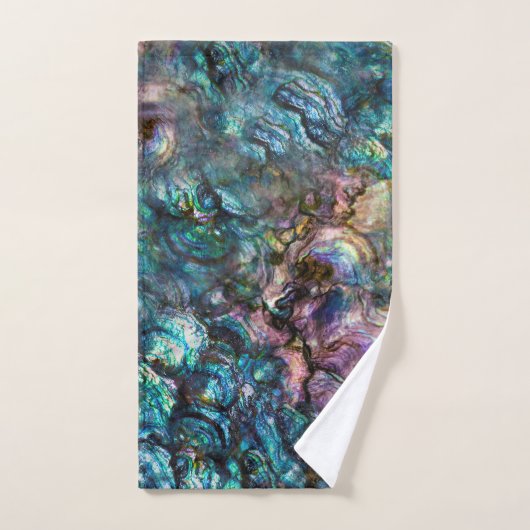 Regenboog Iridiserende Abalone Zee Schelp Bad Handdoek (Handdoek)