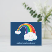 Regenboog is mijn favoriete kleur briefkaart (Staand voorkant)