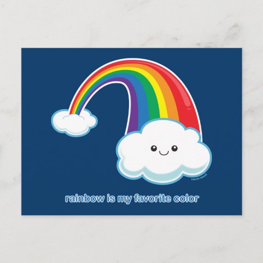 Regenboog is mijn favoriete kleur briefkaart (Voorkant)