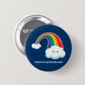 Regenboog is mijn favoriete kleur ronde button 5,7 cm (Voorkant /achterkant)