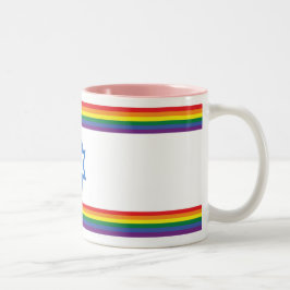 Regenboog Israël Pride Vlag Klein Tweekleurige Koffiemok