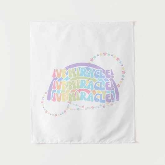 Regenboog IVF MIRACLE Kleurrijk Vruchtbaarheidsbew Wandkleed (Voorkant)