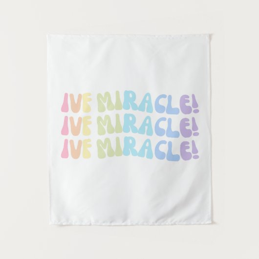 Regenboog IVF MIRACLE Preppy Vruchtbaarheidsbewust Wandkleed (Voorkant)