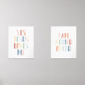 Regenboog Ja Jezus houdt van mij Kind van God Muurkunst Sets (Voorkant)