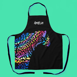 Regenboog Jaguar Gepersonaliseerde Schort