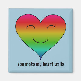 Regenboog je maakt mijn hart blauw glimlachen magneet