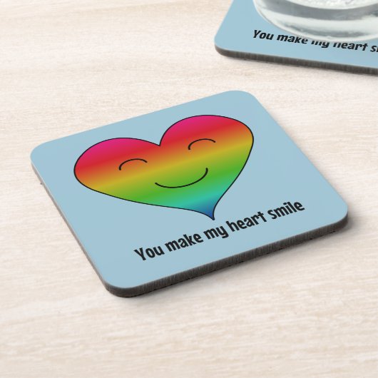 Regenboog je maakt mijn hartglimlach drankjes onderzetter (Linkerzijde)