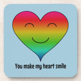 Regenboog je maakt mijn hartglimlach drankjes onderzetter
