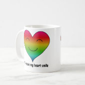 Regenboog je maakt mijn hartglimlach koffiemok (Voorkant links)