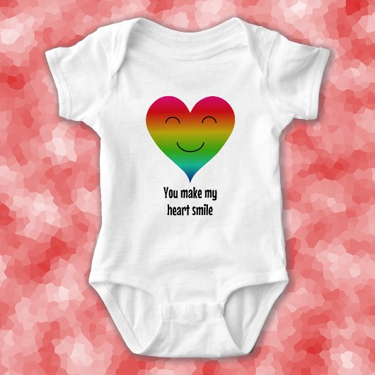 Regenboog je maakt mijn hartglimlach romper