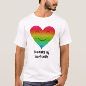 Regenboog je maakt mijn hartglimlach t-shirt (Voorkant)
