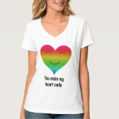 Regenboog je maakt mijn hartglimlach t-shirt (Voorkant)