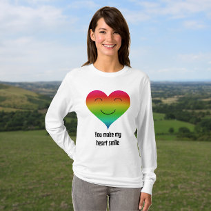 Regenboog je maakt mijn hartglimlach t-shirt