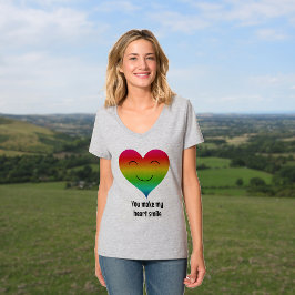 Regenboog je maakt mijn hartglimlach t-shirt