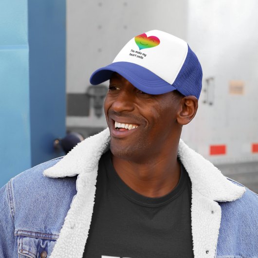 Regenboog je maakt mijn hartglimlach trucker pet