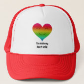 Regenboog je maakt mijn hartglimlach trucker pet (Voorkant)
