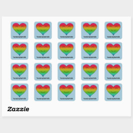 Regenboog je maakt mijn hartglimlach vierkante sticker