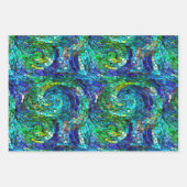 Regenboog Jewel Tone Mozaïek Glas Patroon Verjaard Inpakpapier Vel (Voorkant 3)