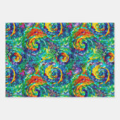 Regenboog Jewel Tone Mozaïek Glas Patroon Verjaard Inpakpapier Vel (Voorkant 2)