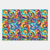 Regenboog Jewel Tone Mozaïek Glas Patroon Verjaard Inpakpapier Vel (Voorkant)