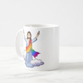 Regenboog Jezus Koffiemok (Voorkant links)