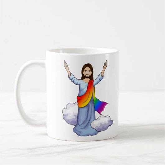 Regenboog Jezus Koffiemok (Links)