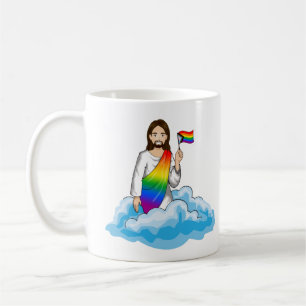 Regenboog Jezus Voortgangs Vlag Koffiemok