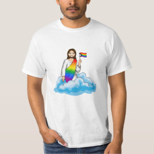Regenboog Jezus Voortgangsvlag T-shirt