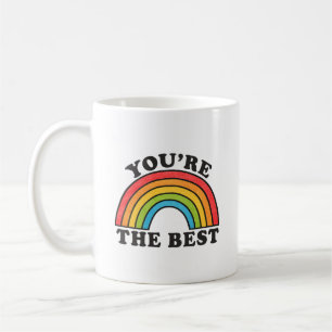 Regenboog jij bent de beste koffiemok