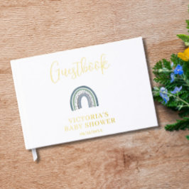 Regenboog Jongens Baby Shower Gastenboek