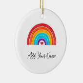 Regenboog - Jouw naam toevoegen Keramisch Ornament (Rechts)