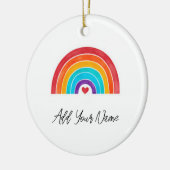 Regenboog - Jouw naam toevoegen Keramisch Ornament (Links)