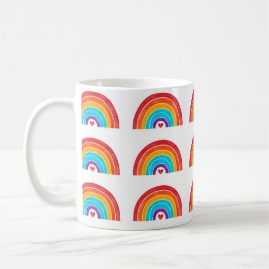 Regenboog - Jouw naam toevoegen Koffiemok (Links)
