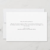 Regenboog Just Married Nieuwgetrouwd Foto Chique T Aankondiging (Achterkant)