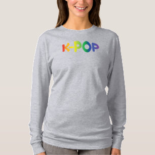 Regenboog K-Pop Versie 2 T-shirt met lange mouwen