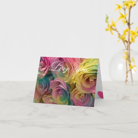 Regenboog Kaart (Gele Bloem)