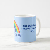 Regenboog Kabouter Pot met Goud St. Patrick's Dag Koffiemok (Voorkant rechts)