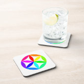 Regenboog Kaleidoscoop Harde plastic onderzetter (Rechterzijde)