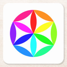 Regenboog Kaleidoscoop Papier Onderzetter
