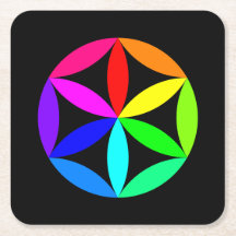 Regenboog Kaleidoscoop Papier Onderzetter
