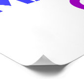 Regenboog kalm houden en trouwen aan poster (Hoek)