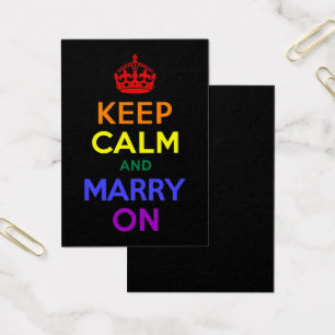 Regenboog kalm houden en trouwen aan visitekaartje