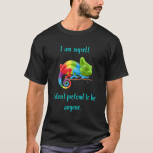 Regenboog kameleon Schattigee hagedis dierlijke Na T-shirt