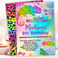 Regenboog Kameleon Verjaardagsfeest