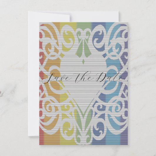 regenboog kant hart save the dates save the date (Voorkant)