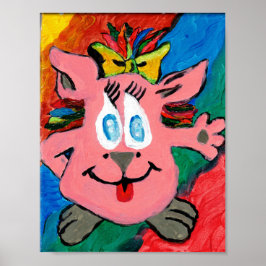 Regenboog Karakter Poster Papier (Halfglans