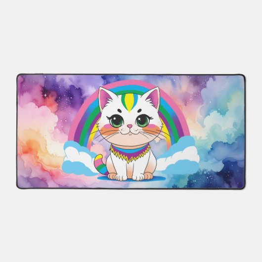 Regenboog Kat Bureaumat (Voorkant)